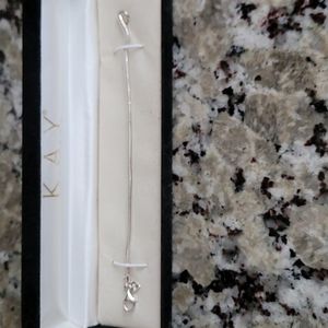 Silver tone charm bracelet 7"